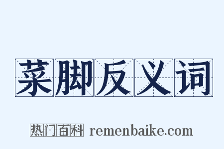 菜脚反义词是什么意思的图片